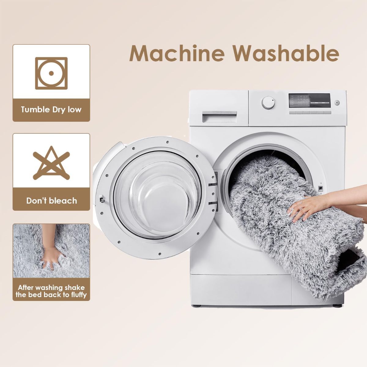 Fluffy Dog Crate Bed for Extra Large Dogs view 7