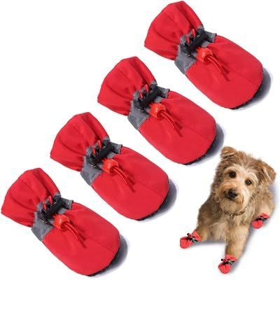 4PCS Dog Boots Paw Protector view 9