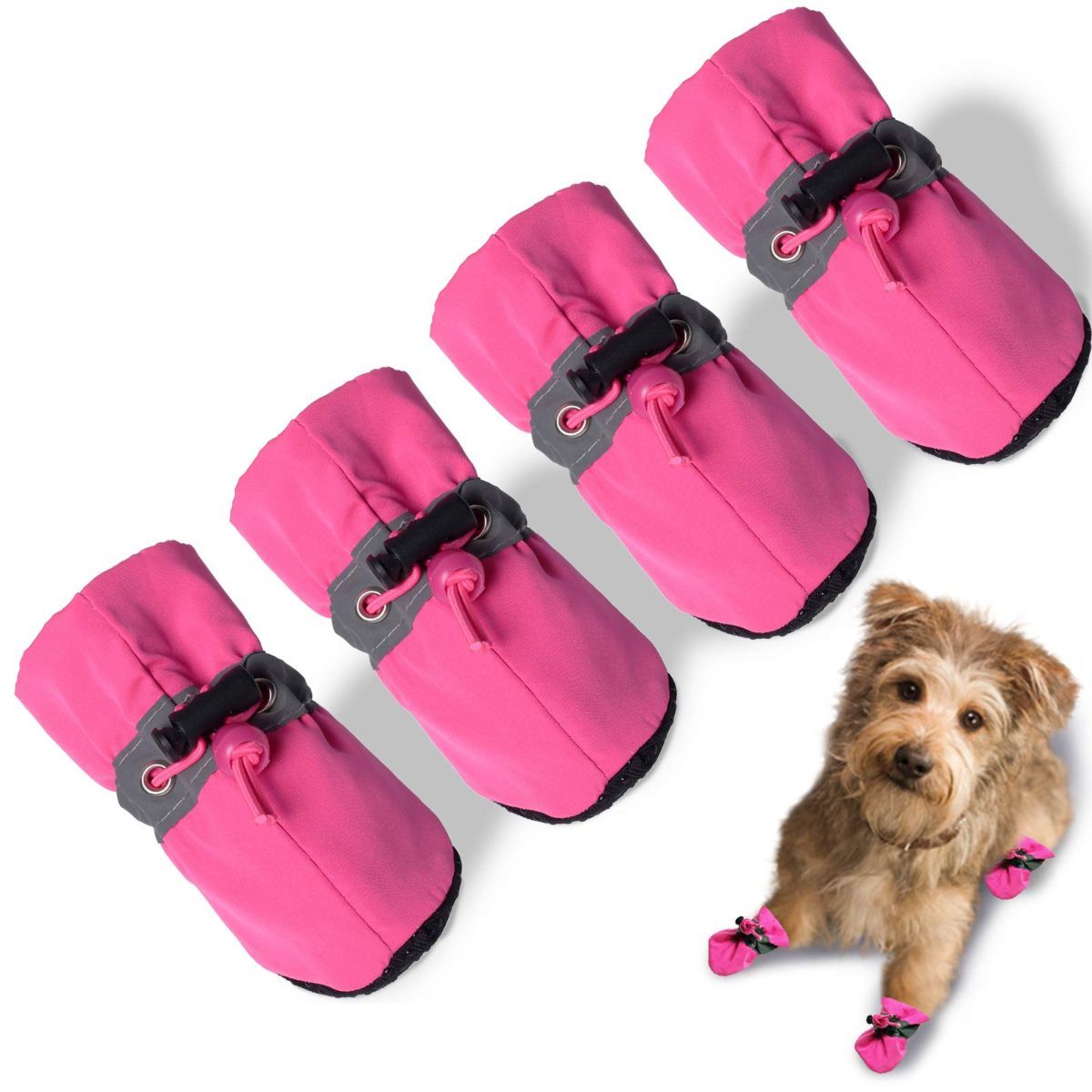 4PCS Dog Boots Paw Protector view 2