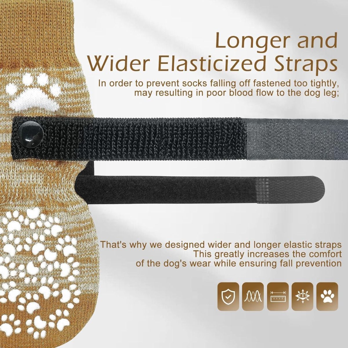 Anti Slip Dog Socks to Prevent Licking Paws view 7