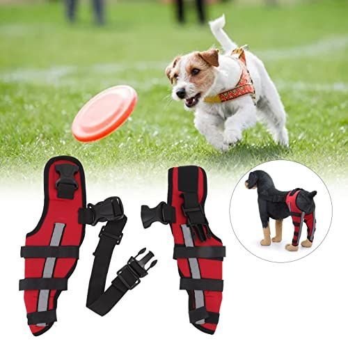 Dog Knee Brace Adjustable Dog Double Rear Leg Brace with Metal Hinged Flexible view 3