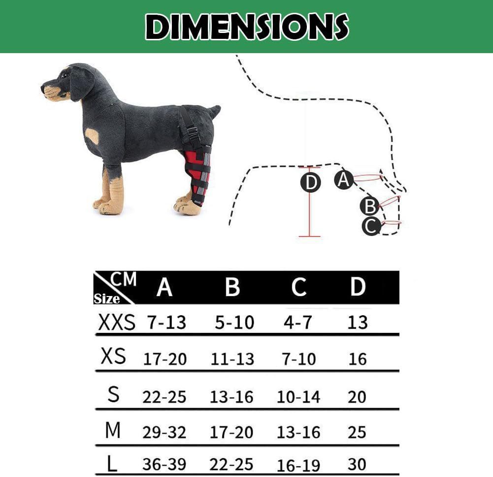 Dog Knee Brace Adjustable Dog Double Rear Leg Brace with Metal Hinged Flexible view 5