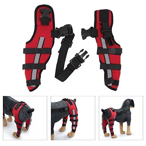 Dog Knee Brace Adjustable Dog Double Rear Leg Brace with Metal Hinged Flexible view 6