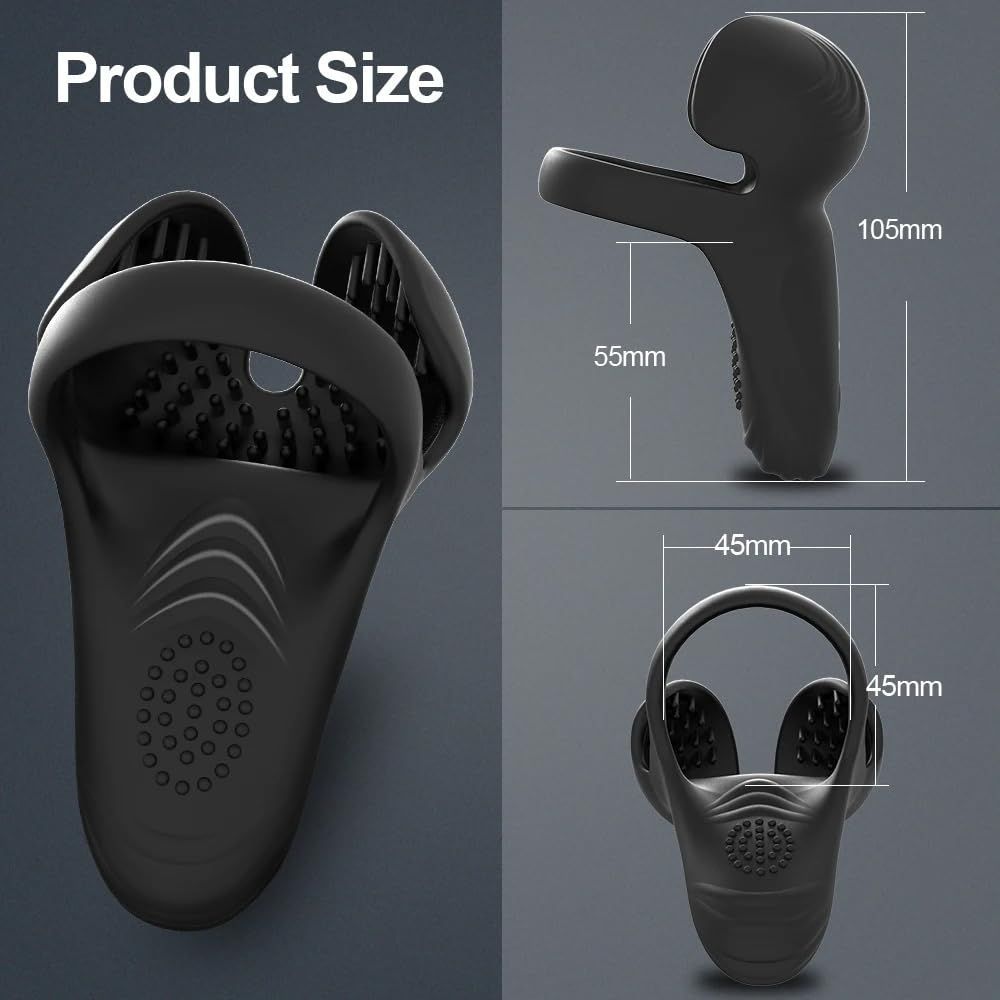 Vibrating Cock Ring with Testicular & G-Spot Stimulation – Penis Vibrator for Men view 4