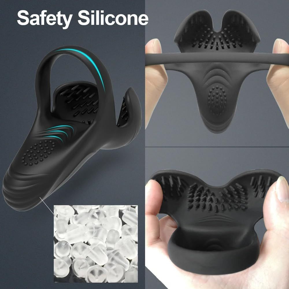Vibrating Cock Ring with Testicular & G-Spot Stimulation – Penis Vibrator for Men view 6