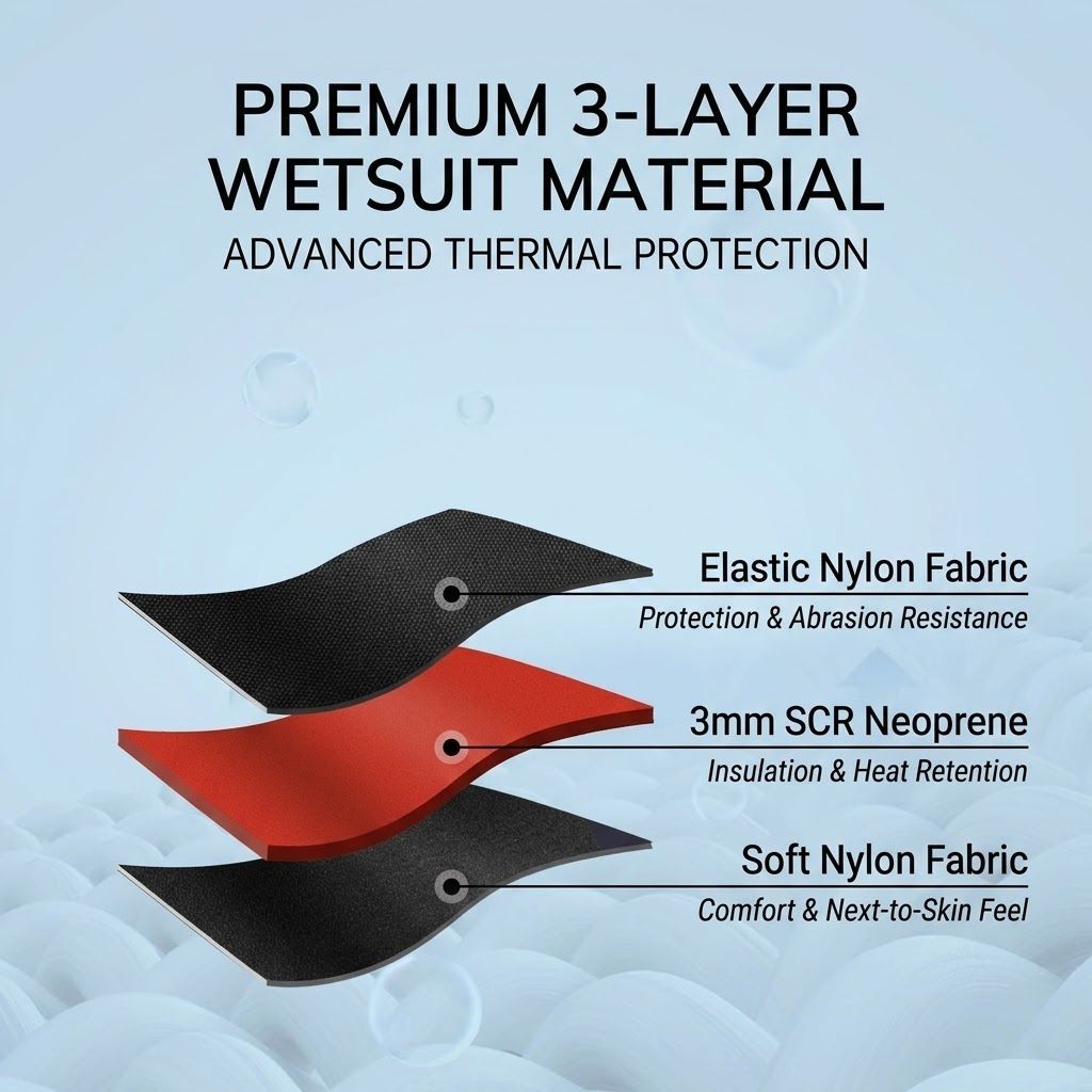 3MM Men's Full Wetsuit – 4-Way Stretch view 7