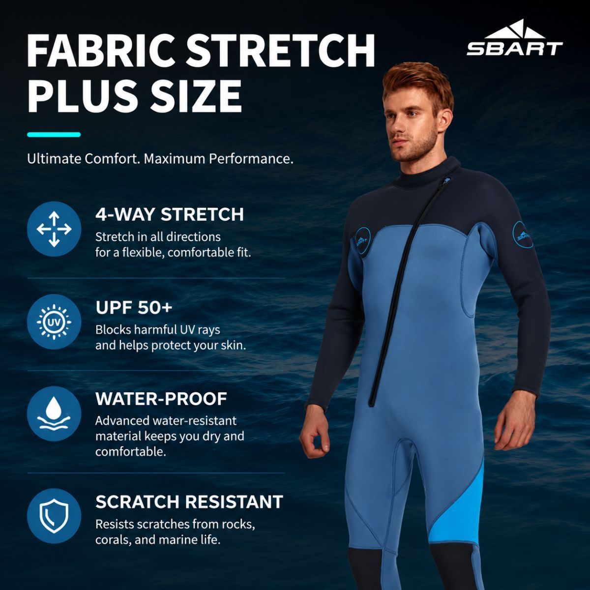3MM Men's Full Wetsuit – 4-Way Stretch view 9