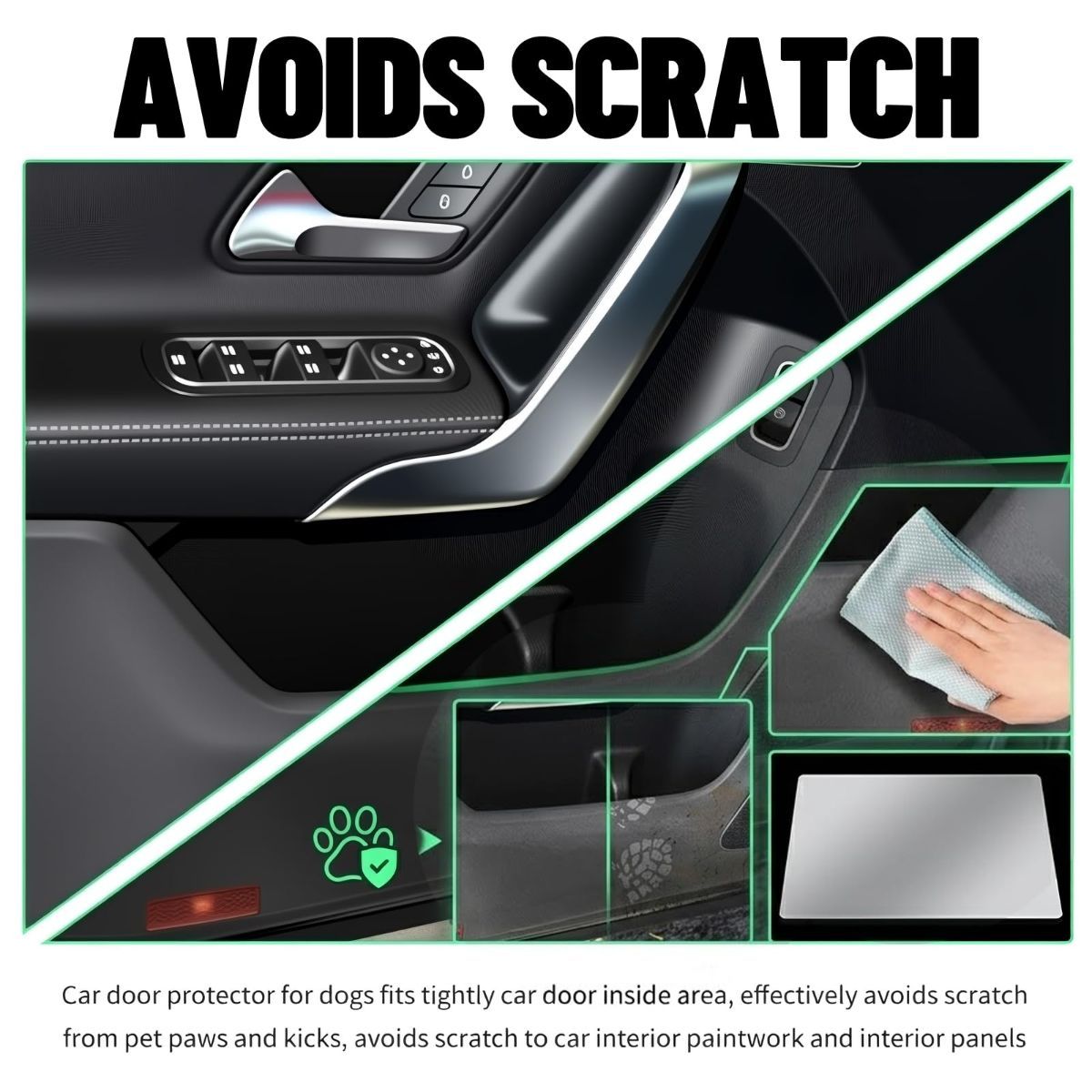 Car Door Protector - Universal Edge Guards Clear Protective Film Tape view 2