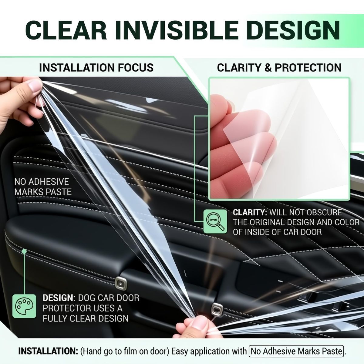 Car Door Protector - Universal Edge Guards Clear Protective Film Tape view 4