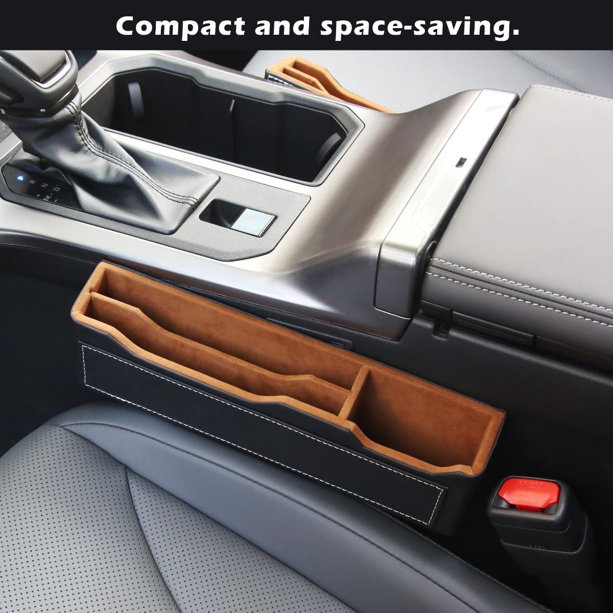 2PC Black Obsidian Car Seat Gap Filler for Car SUV Pickup Truck view 3