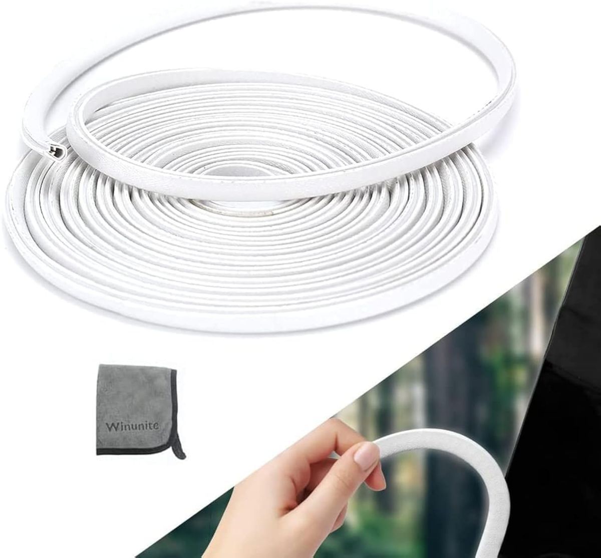 32.8ft No Glue Car Door Edge Guards Black view 8