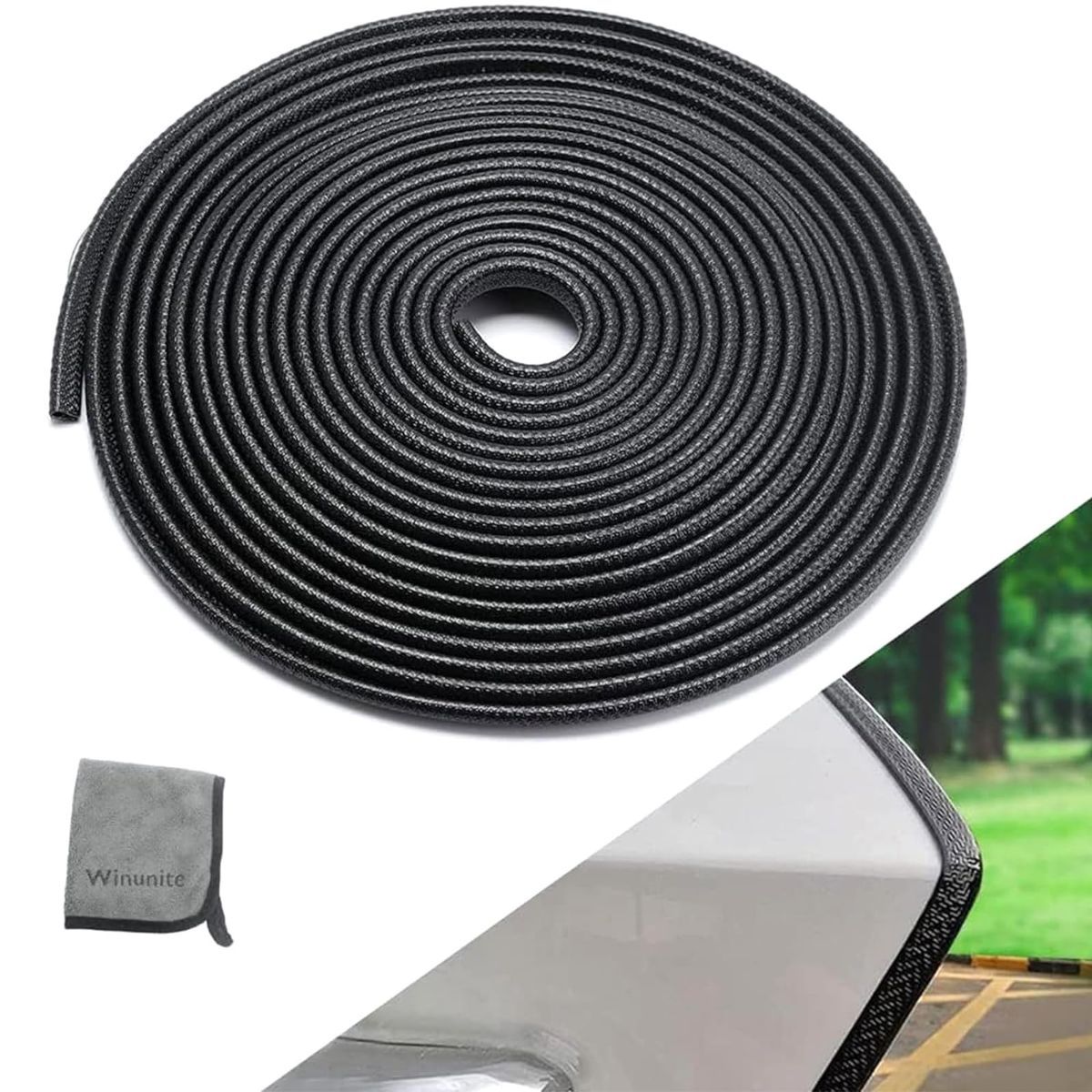 16.4ft No Glue Car Door Edge Guards Black view 4