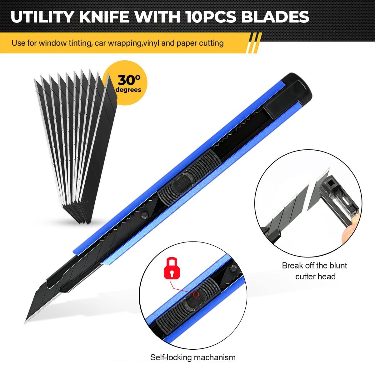 Vinyl Wrap Tool Kit Car Window Tint Installation Tools Wrapping Kit view 6