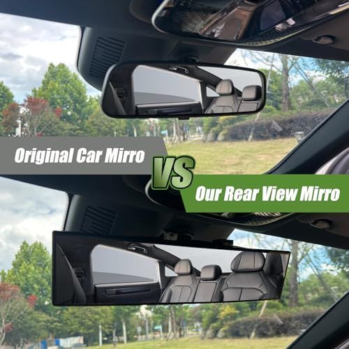 Rear View Mirror, 12 Inch Universal Wide Angle Rear View Mirror Accessories view 3