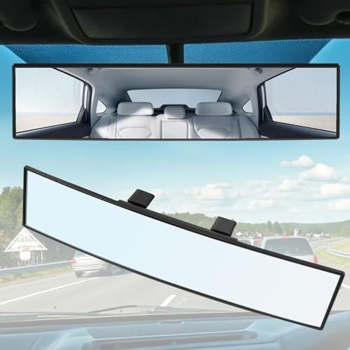 Rear View Mirror, 12 Inch Universal Wide Angle Rear View Mirror Accessories view 7