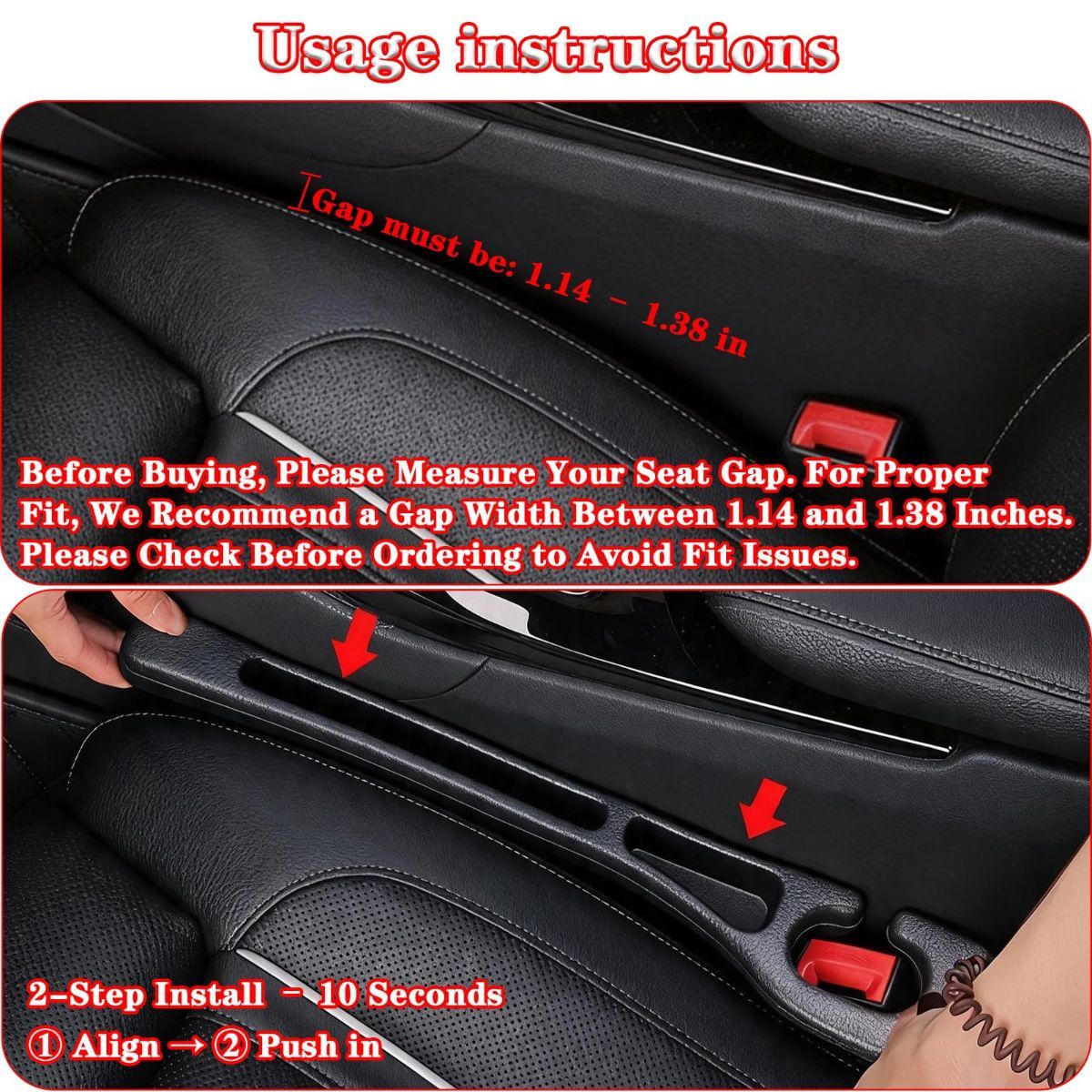 Car Seat Gap Filler Organizer of 2 view 3