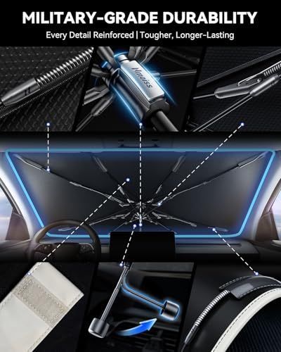Windshield Sun Shade Umbrella Custom Fit for Toyota 4Runner 2010-2026 Accessories view 4