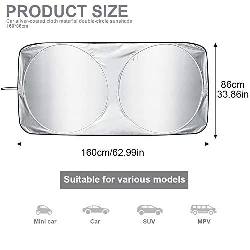 160x86cm Car Windscreen Sun Shade view 2