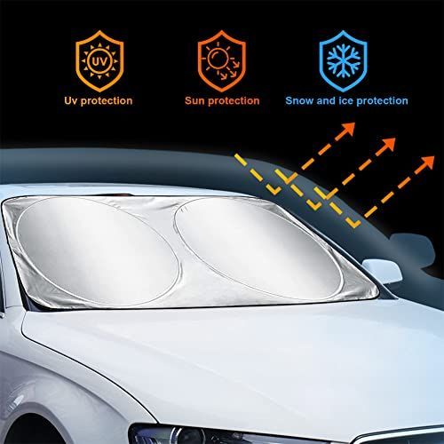 150x70cm Car Windscreen Sun Shade Front Windshield Sunshade Foldable Cover view 5