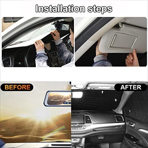 150x70cm Car Windscreen Sun Shade Front Windshield Sunshade Foldable Cover view 6