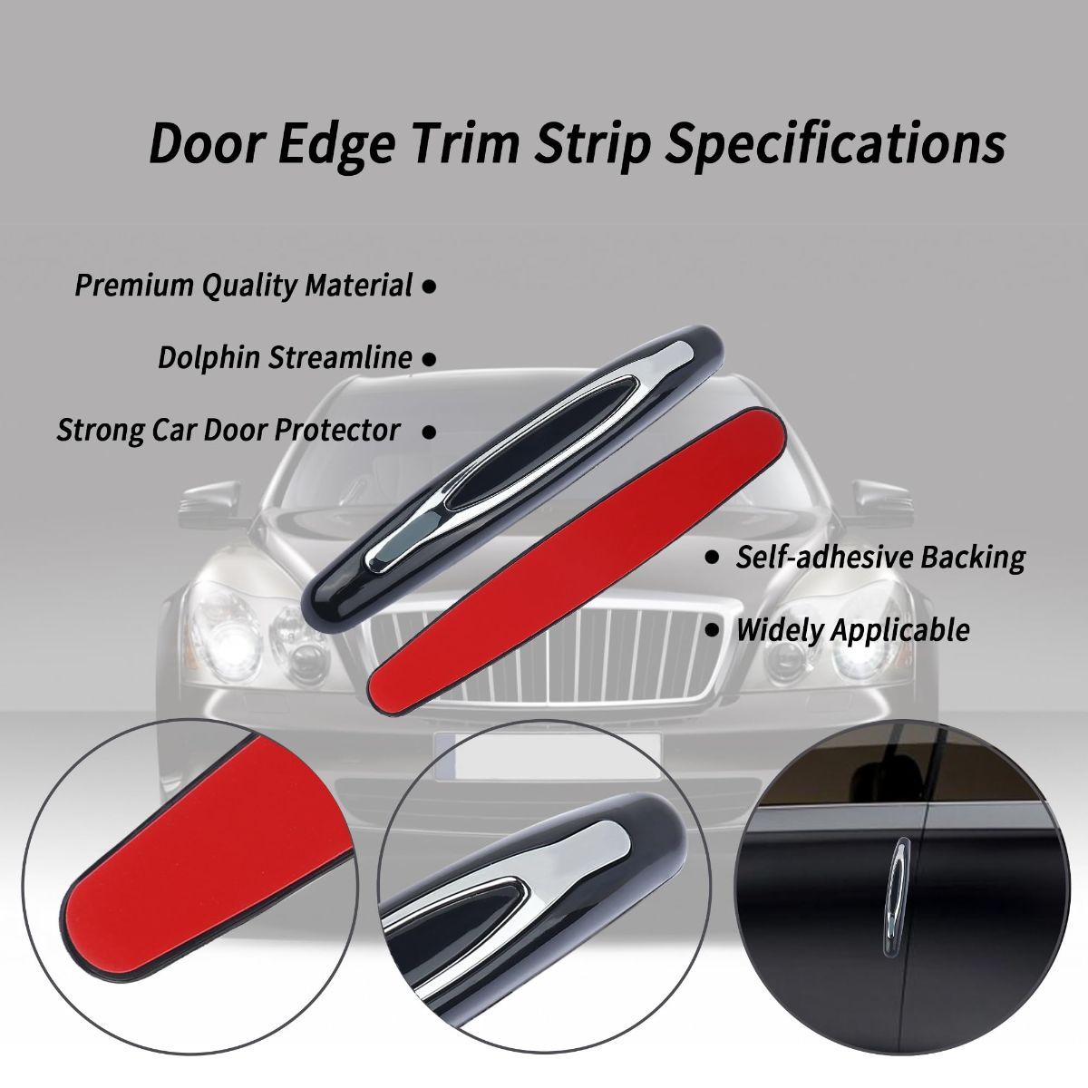 4PCS Car Door Edge Guards view 4