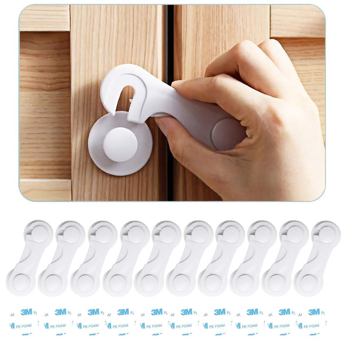 10pcs Child Safety Cabinet Locks