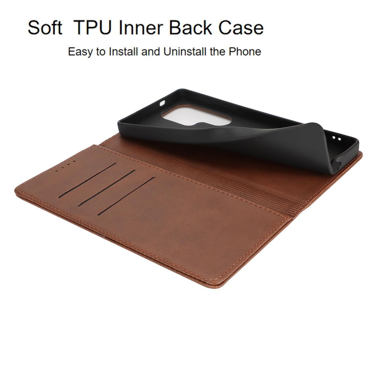 Fit for Samsung Galaxy Wallet Case with Card Holder for Women Men| Premium PU view 5