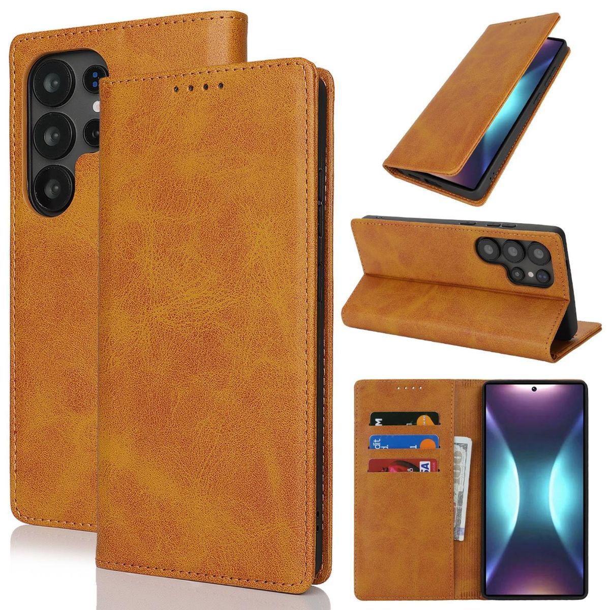 Fit for Samsung Galaxy Wallet Case with Card Holder for Women Men| Premium PU