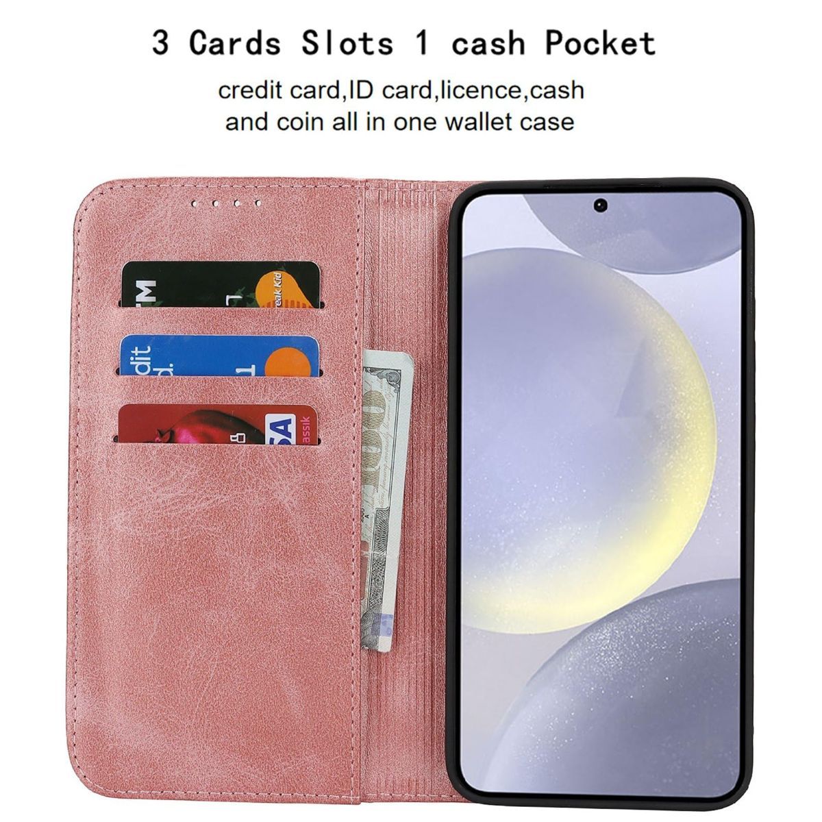 Fit for Samsung Galaxy Wallet Case with Card Holder for Women Men| Premium PU view 3
