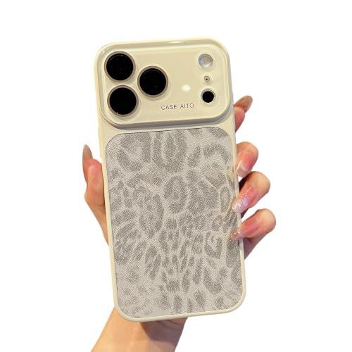 For iPhone Case,Cheetah Print，Orange Fashion Leopard Design,Crystal Camera