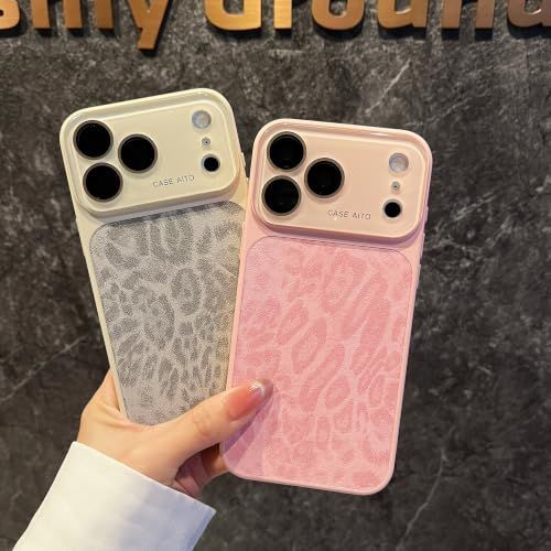 For iPhone Case,Cheetah Print，Orange Fashion Leopard Design,Crystal Camera view 4