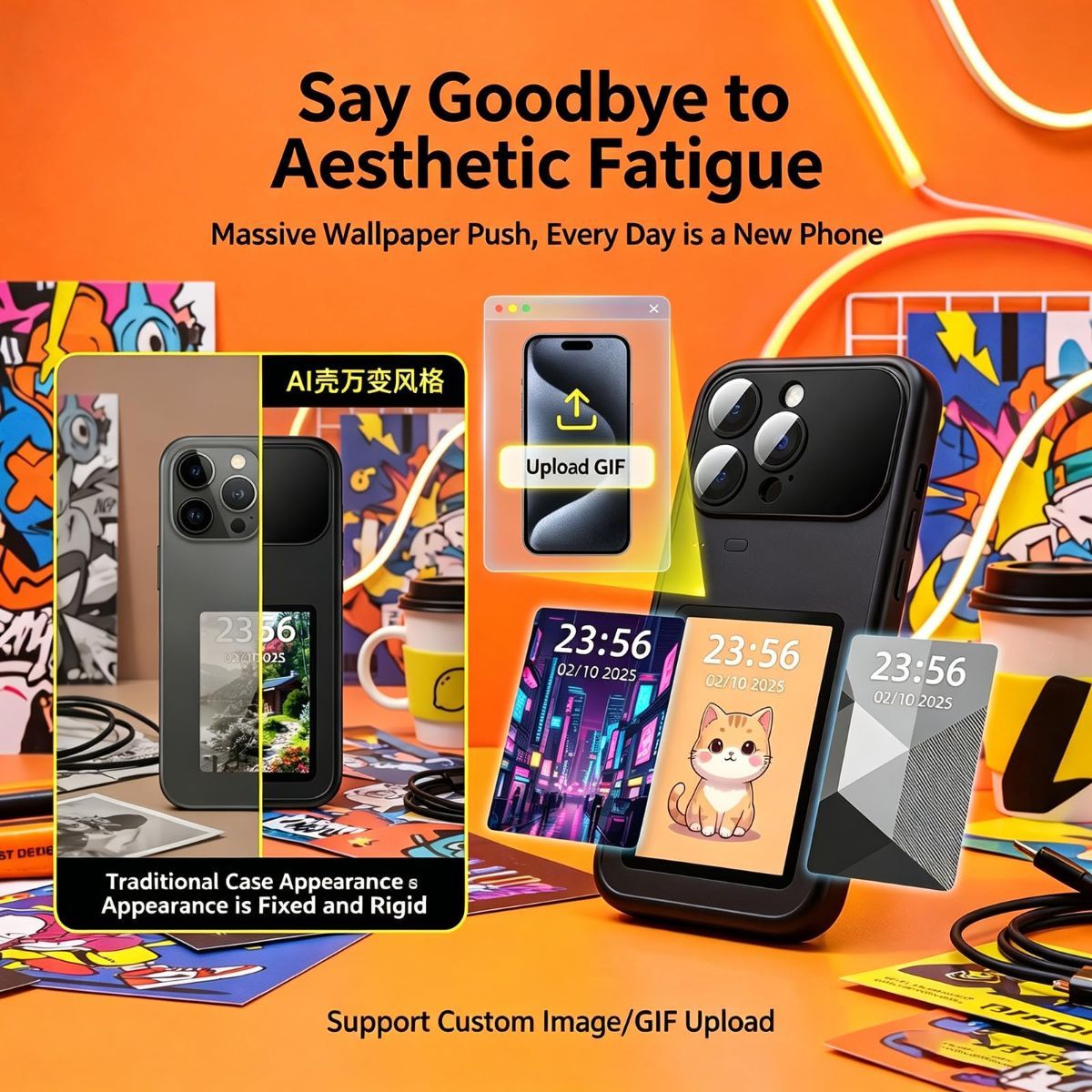 Upgraded 4'' NFC Ink Screen Case for iPhone view 6