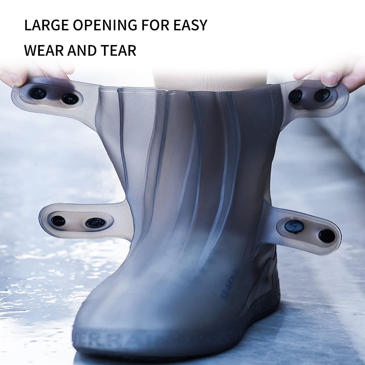 Rain Boot Covers Waterproof Rain Shoe Covers Silicone Shoe Protector Overshoes view 4