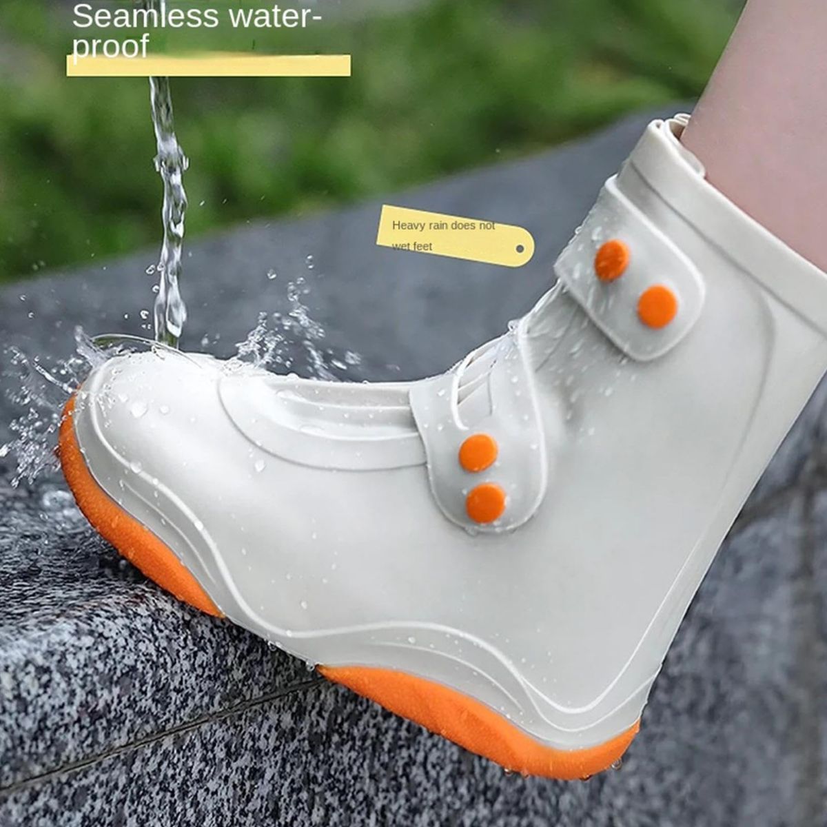 Sturdy Rain Shoe, Covers Thickened Silicone, High-top Waterproof Lawn Sturdy view 7