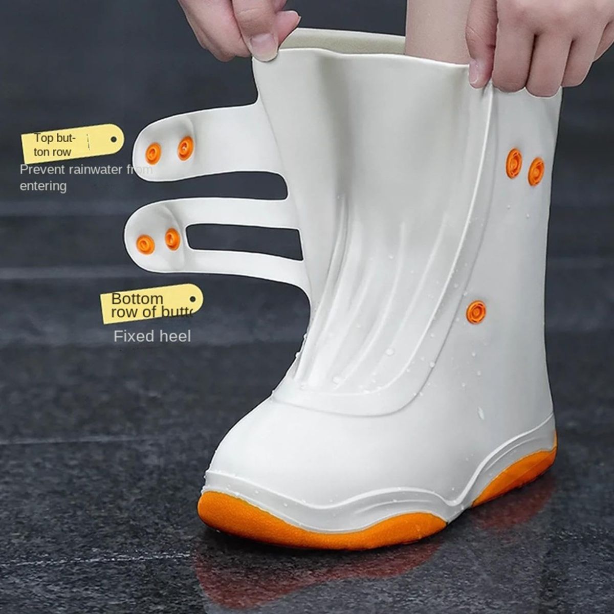 Sturdy Rain Shoe, Covers Thickened Silicone, High-top Waterproof Lawn Sturdy view 8