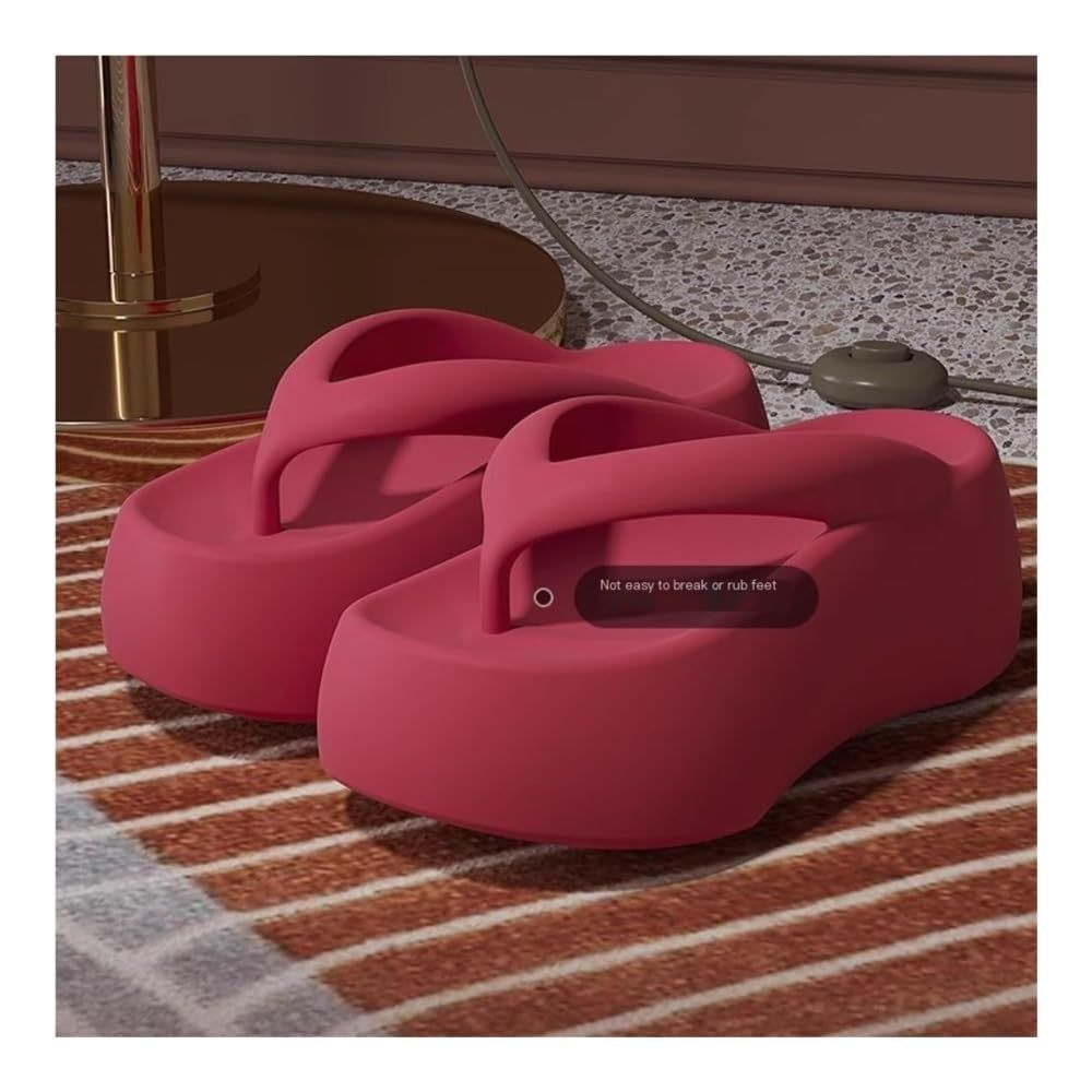 Sandals, 7CM Thick Sole Height-Increasing Flip Flops for Women, Summer Comfort view 2