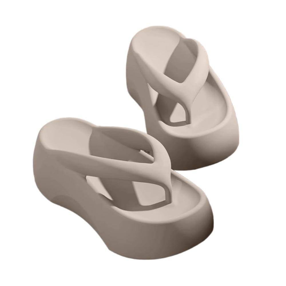 Sandals, 7CM Thick Sole Height-Increasing Flip Flops for Women, Summer Comfort view 9