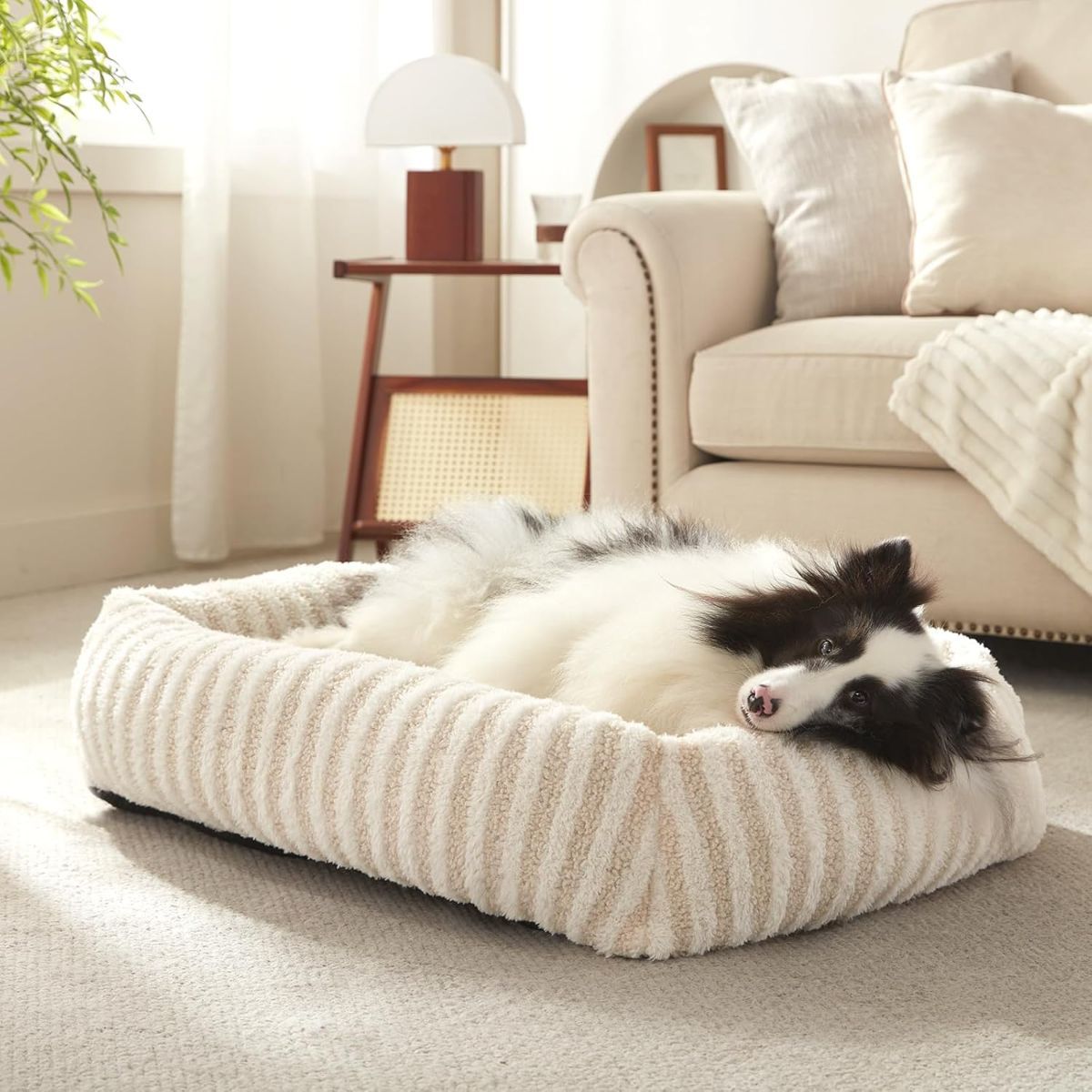 Dog Bed Soft Dog Bed Rabbit Velvet Dog Bed Teddy Fabric Dog Bed Cozy Dog Bed view 7