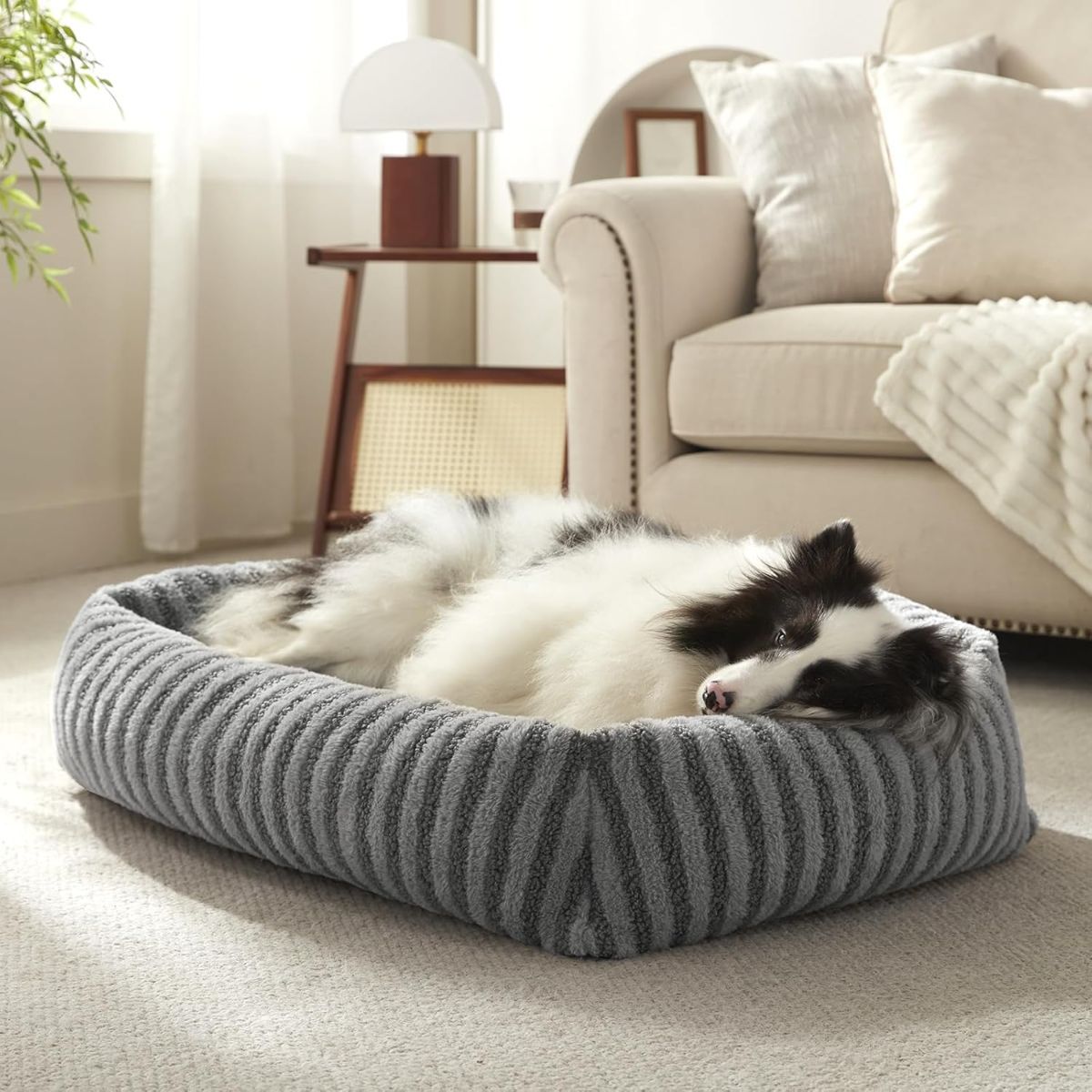 Dog Bed Soft Dog Bed Rabbit Velvet Dog Bed Teddy Fabric Dog Bed Cozy Dog Bed view 8