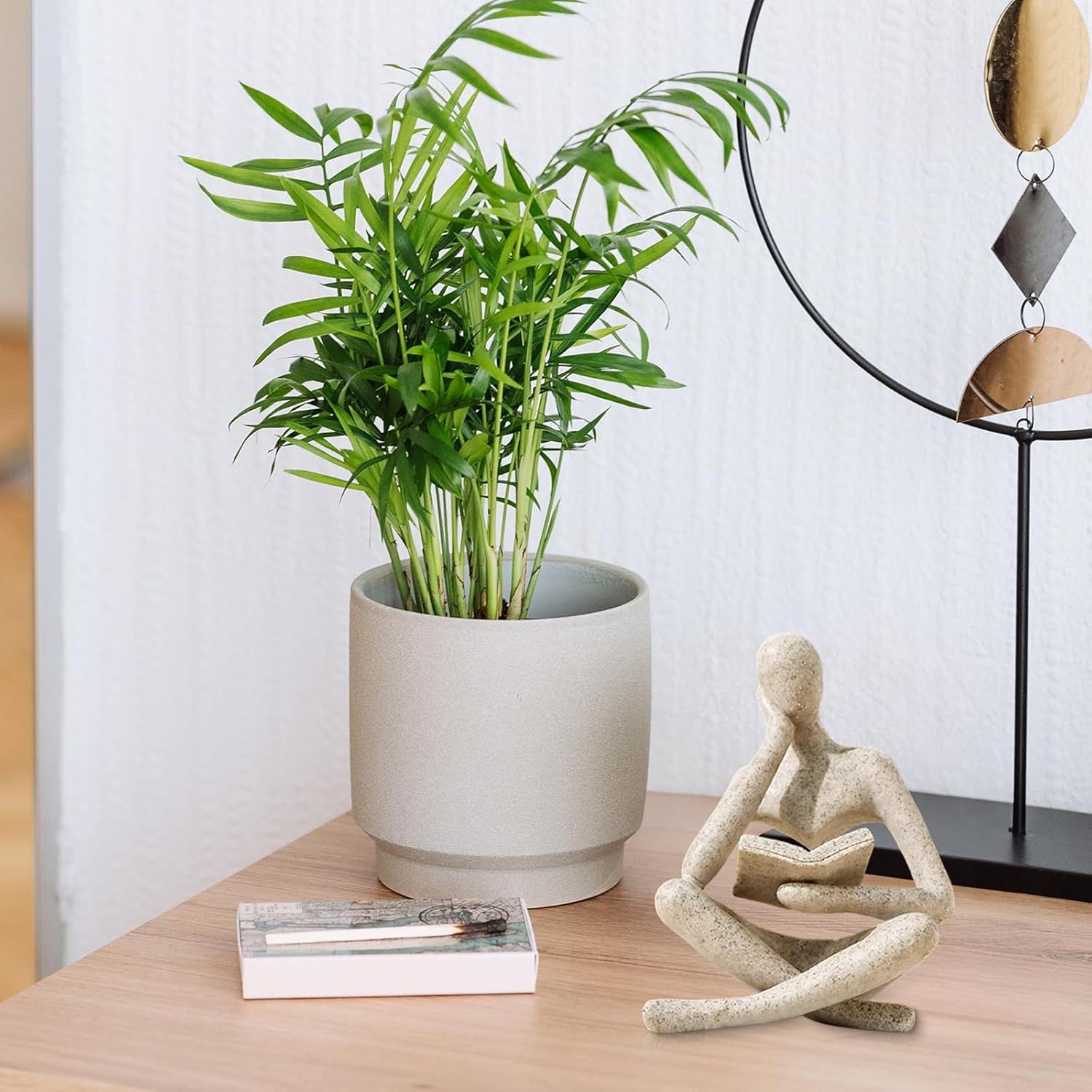 Abstract Reading Thinker Statue for Home Decor view 5
