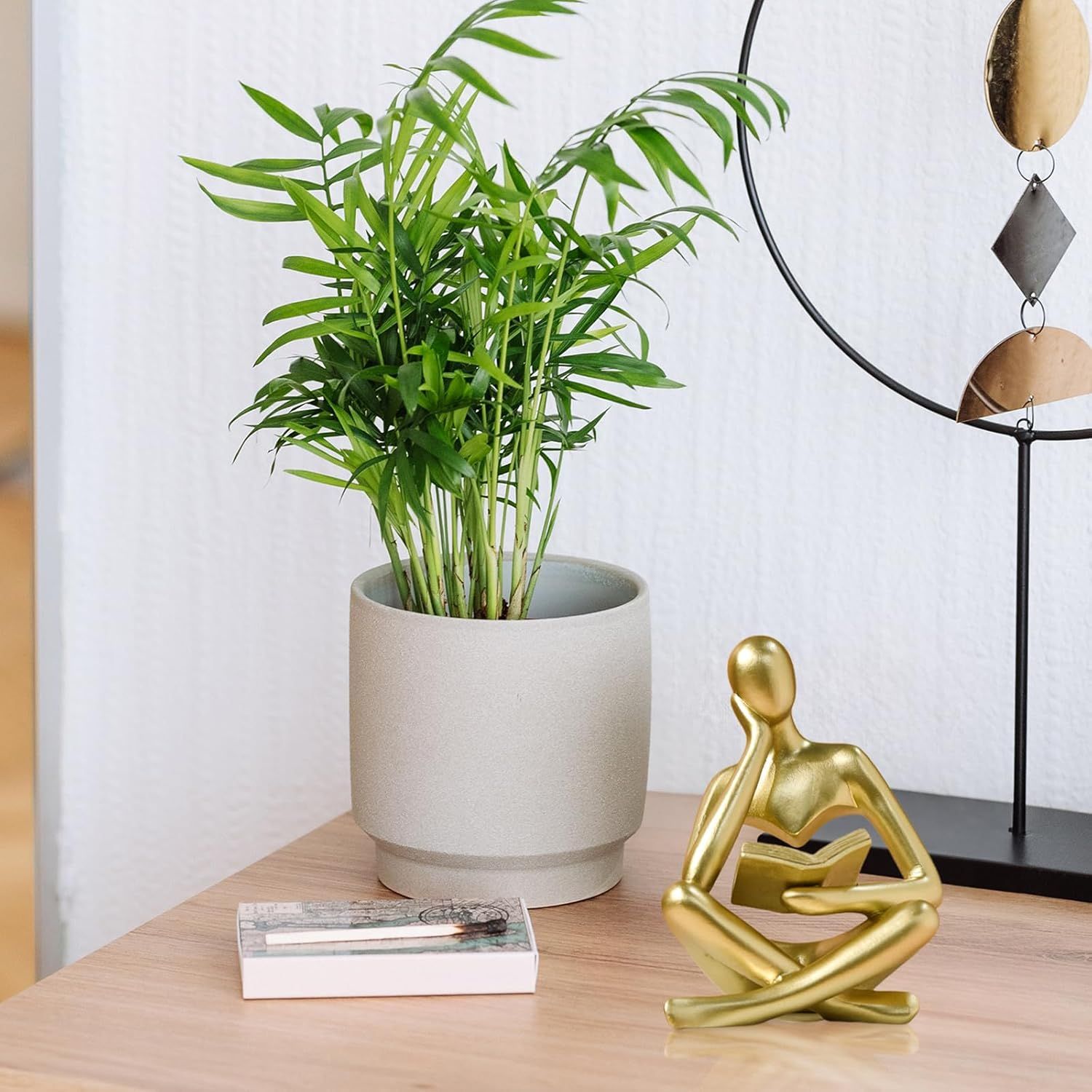 Abstract Reading Thinker Statue for Home Decor view 5