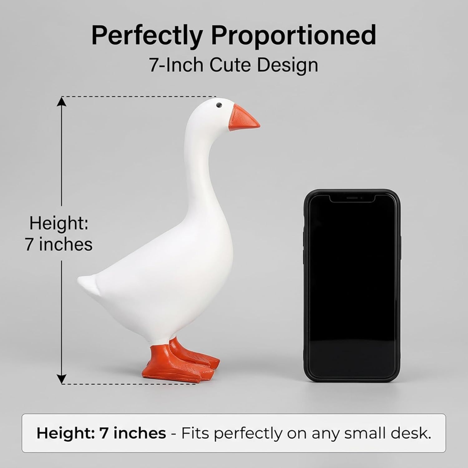 Magnetic Goose Figurine for Desk & Entryway view 2