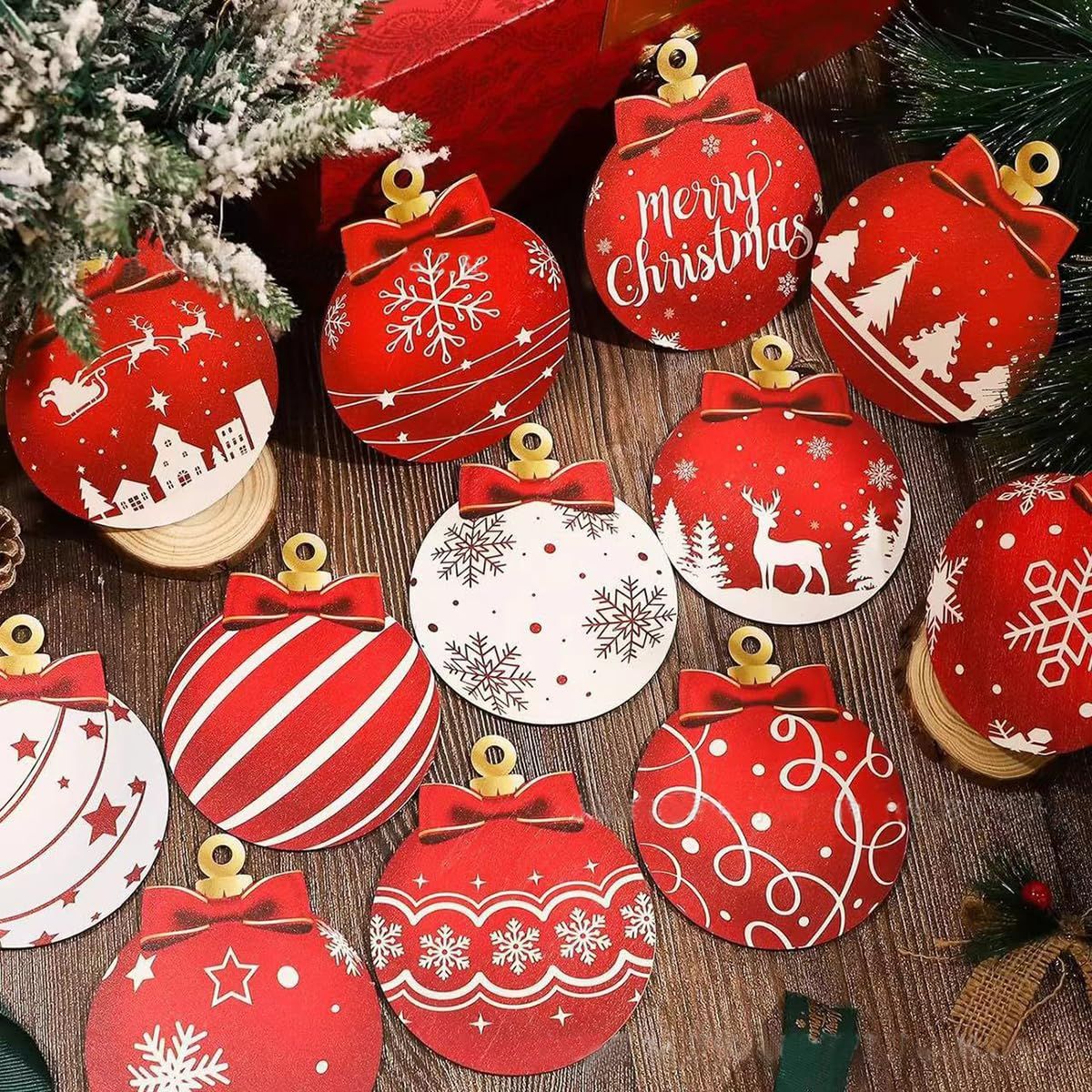 Festive Hanging Christmas Ornament Set for Decorating Trees and Holiday Spaces view 5