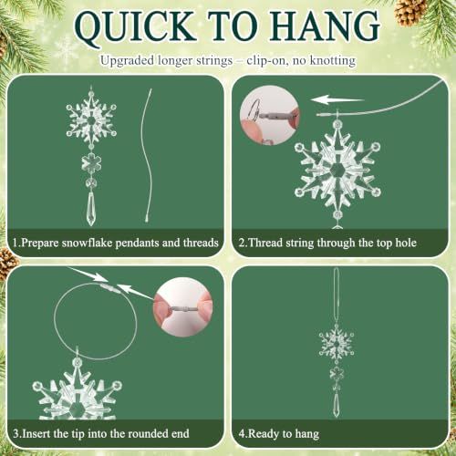 18-Count Clear Acrylic Christmas Ornaments for Tree view 5