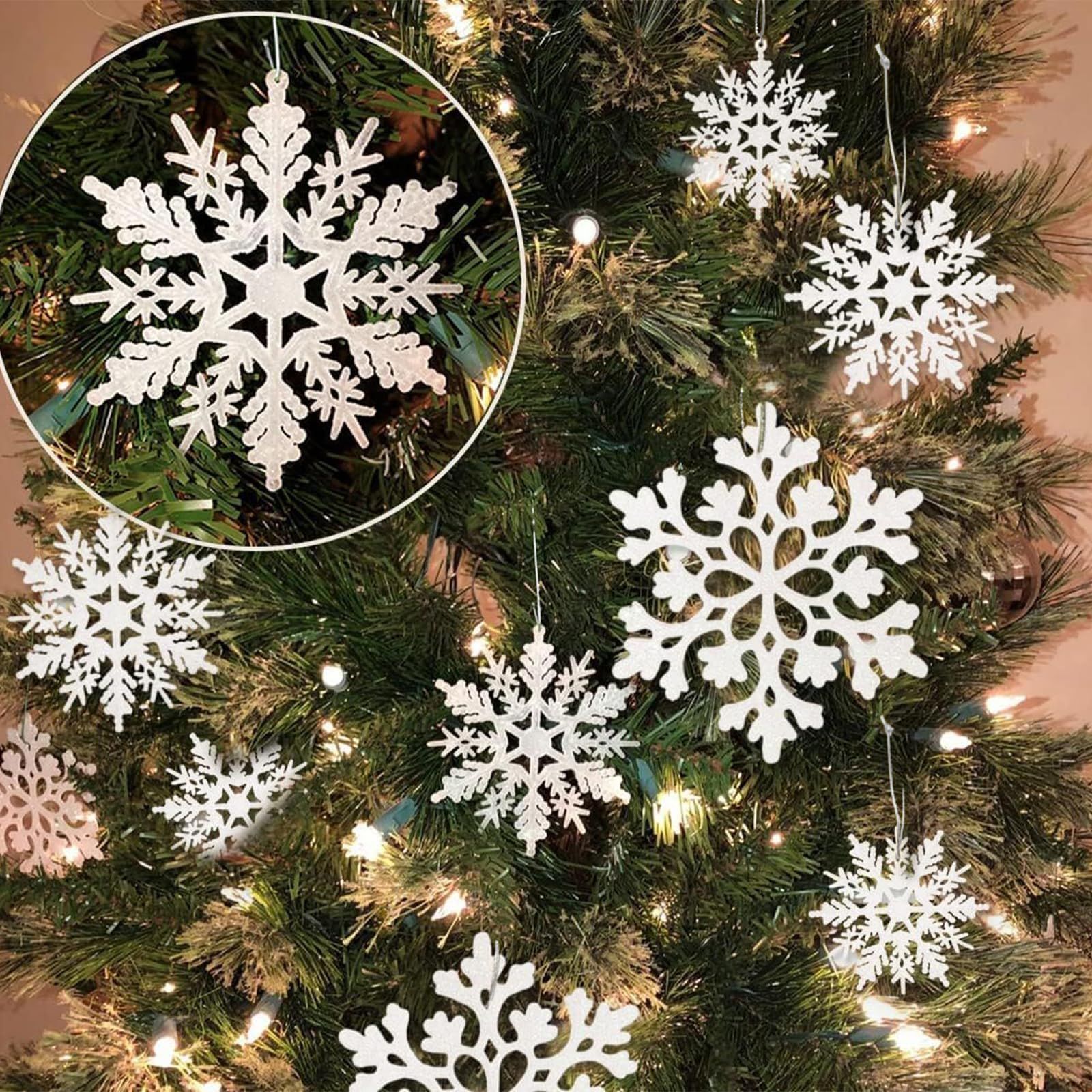 Christmas Snowflake Ornaments for Festive Tree & Holiday Home Decoration (Gold) view 4