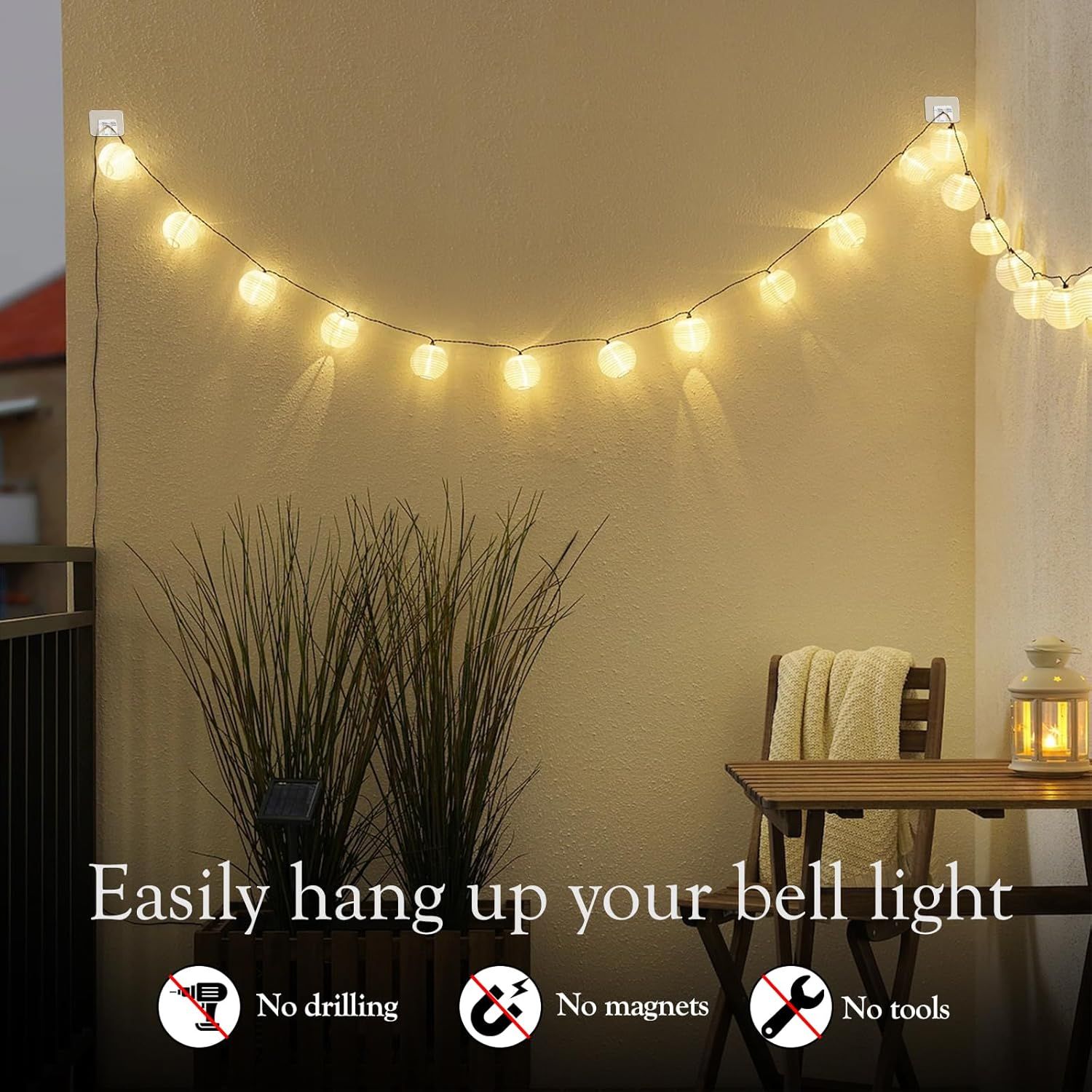 100PCS Heavy Duty Clear Adhesive Hooks for Outdoor String Lights view 7