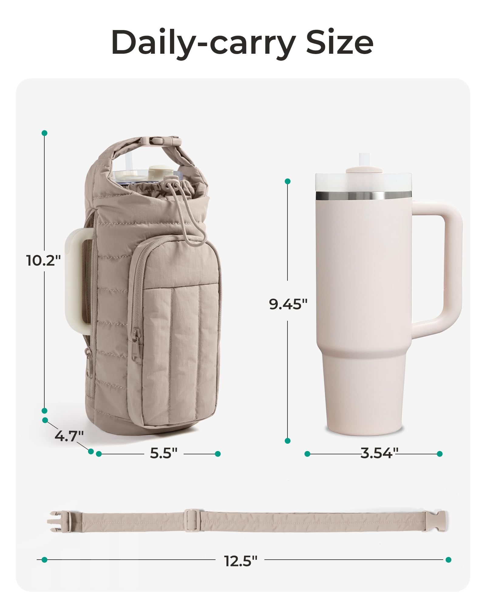 Magnetic Water Bottle Holder with Strap view 5