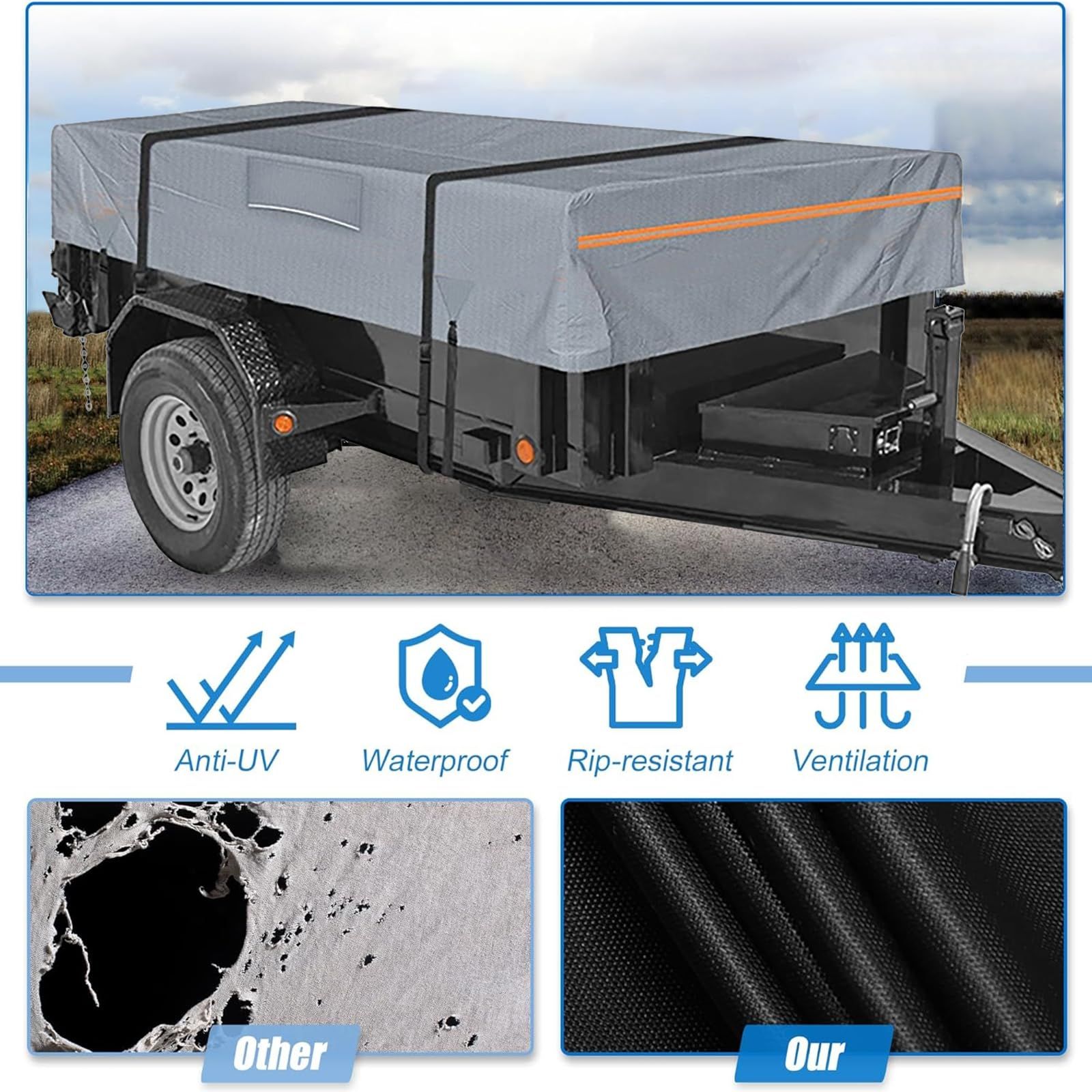 7*12 Heavy Duty RV & Trailer Cover view 3