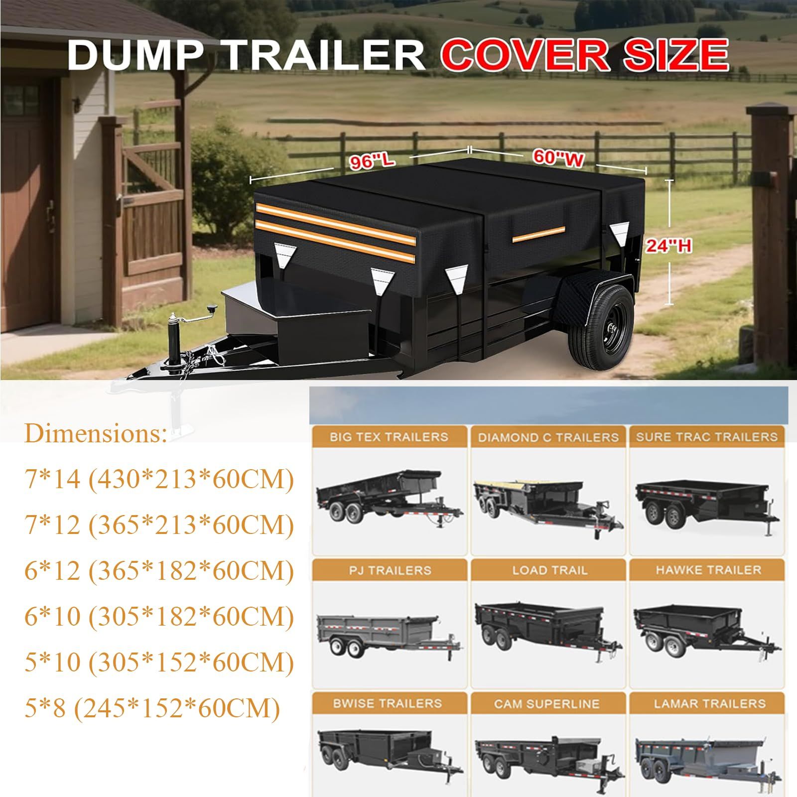 5*10 Heavy Duty RV & Trailer Cover view 7