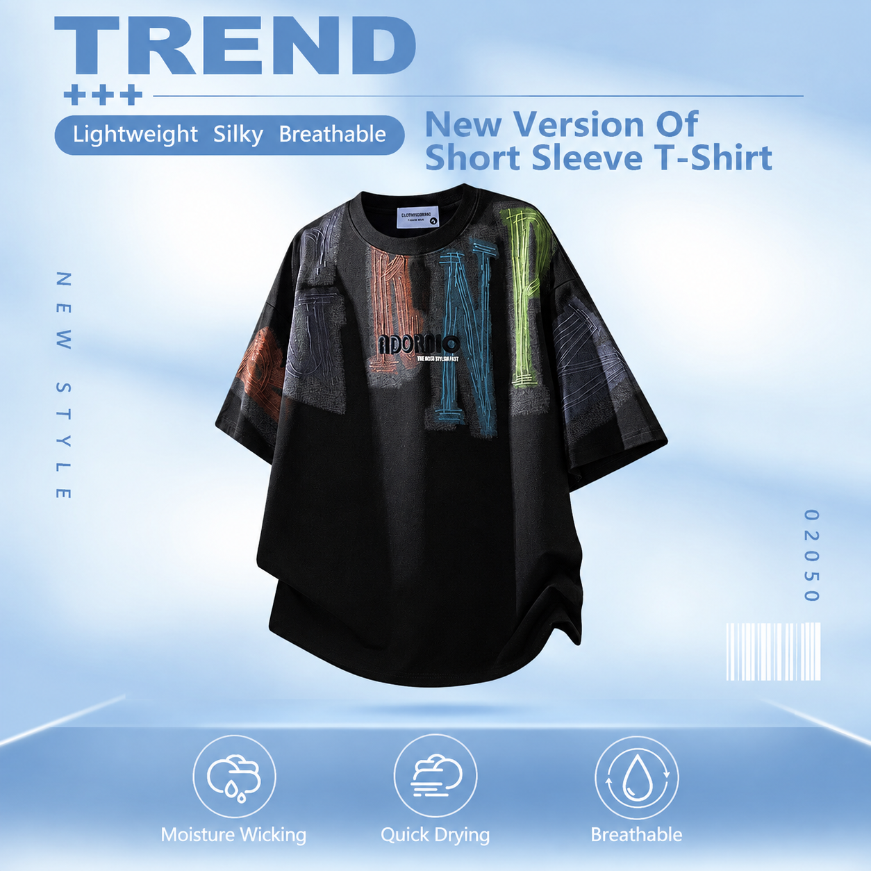 Men's Oversized T-shirt and Shorts Set for Summer Casual Daily Wear view 2